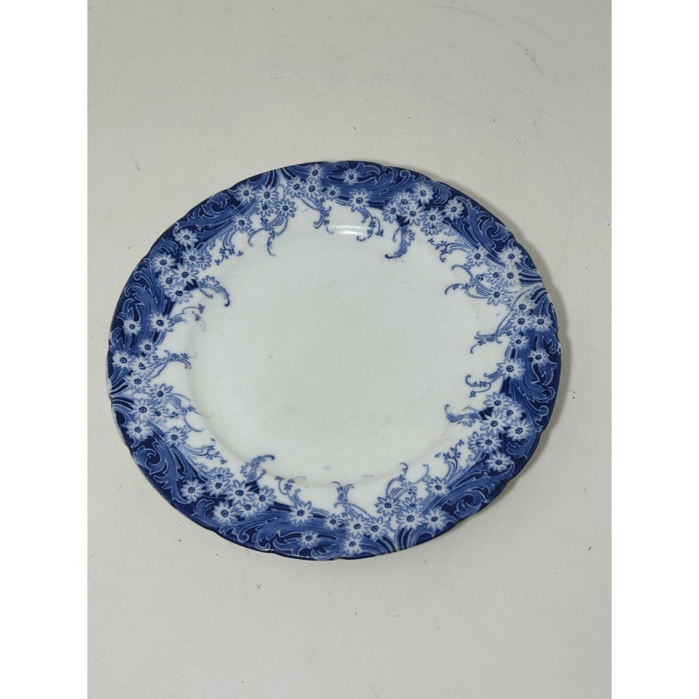 Doulton Paris Flow Blue Dinner Plate Antique Scalloped 9.75 Inch